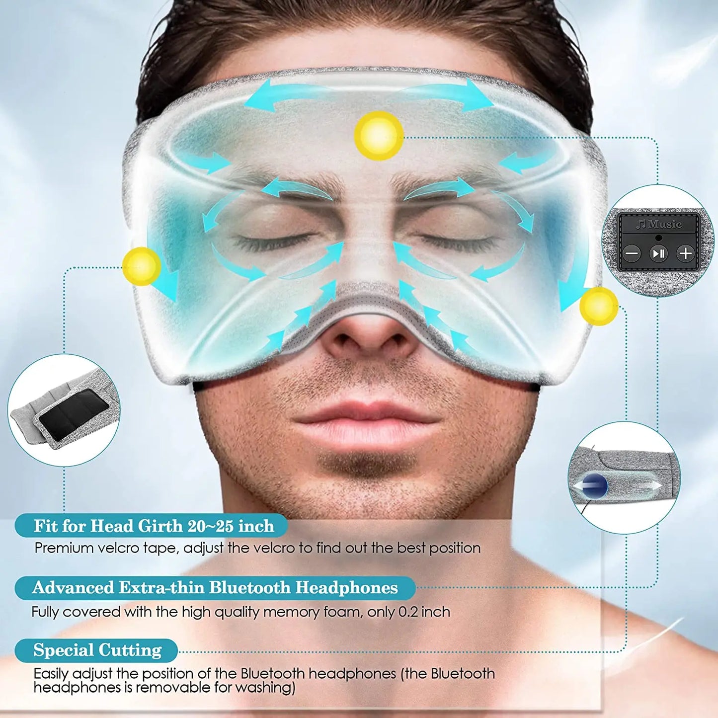 Masque de Sommeil Bluetooth