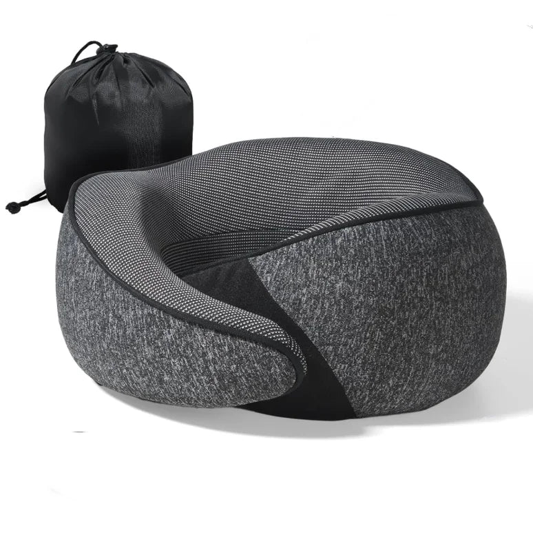 Oreiller de Voyage Ergonomique 360° – Kit Confort Complet (oreiller + Bouchons d'oreilles + Pochette)