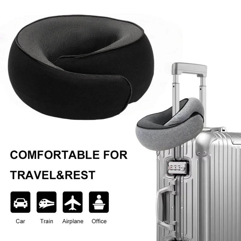 Oreiller de Voyage Ergonomique 360° – Kit Confort Complet (oreiller + Bouchons d'oreilles + Pochette)